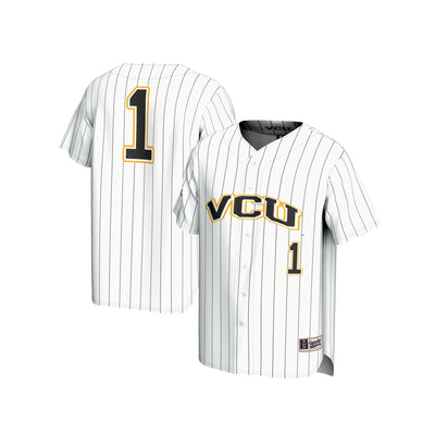 #1 VCU Rams GameDay Greats Lightweight Baseball Fashion Jersey - White