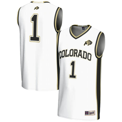 #1 Colorado Buffaloes GameDay Greats Replica Lightweight Basketball Jersey - White