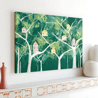 Woodland Forest Treehouse Printable Wall Art | Digital Download | Horizontal Printable Home Decor