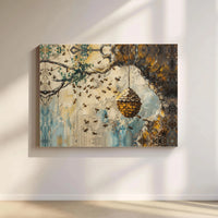 Honey Beehive Printable Wall Art | Digital Download | Horizontal Printable Home Decor