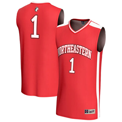 #1 Northeastern Huskies GameDay Greats Lightweight Collegiate Basketball Fashion Jersey - Red
