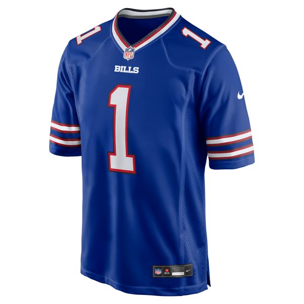 Buffalo Bills Number 1 Groom Nike Royal Game Jersey