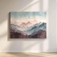 Watercolor Mountain Printable Wall Art | Digital Download | Horizontal Printable Home Decor