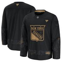 New York Rangers Fanatics Black 2024 Military Appreciation Practice Jersey