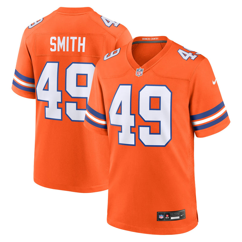 Denver Broncos Dennis Smith Nike Orange Retired Player Alternate Game Jersey