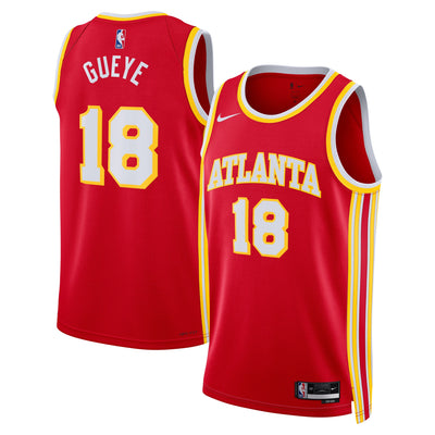 Atlanta Hawks Nike Icon Edition Swingman Jersey - Red - Mouhamed Gueye -