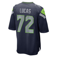 Seattle Seahawks Abraham Lucas Nike College Navy Game Jersey