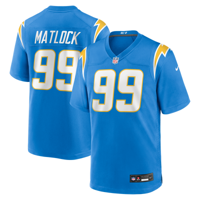 Los Angeles Chargers Scott Matlock Nike Powder Blue Team Game Jersey