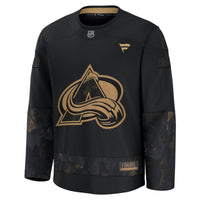 Colorado Avalanche Fanatics Black 2024 Military Appreciation Practice Jersey