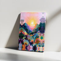 Vibrant Sunset Mountain Printable Wall Art | Digital Download | Vertical Printable Home Decor