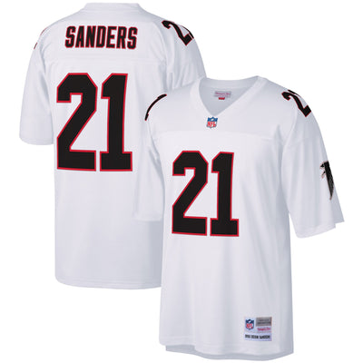 Atlanta Falcons Deion Sanders Mitchell & Ness White Legacy Replica Jersey
