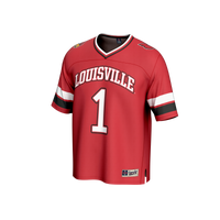 #1 Louisville Cardinals GameDay Greats Lightweight Collegiate Football Fashion Jersey - Red