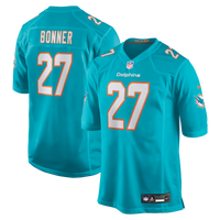 Miami Dolphins Ethan Bonner Nike Aqua Game Jersey