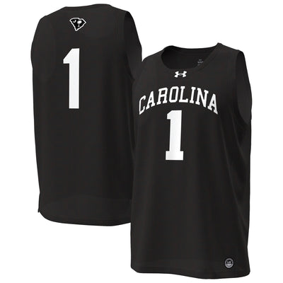 South Carolina Gamecocks Under Armour #1 Replica Basketball Jersey - Black