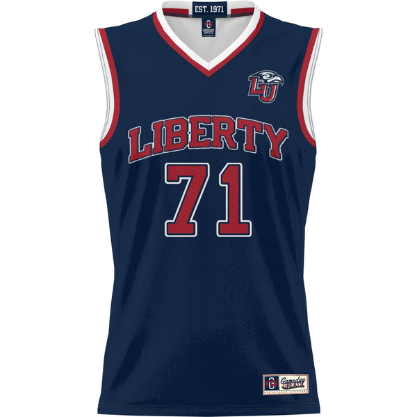 #71 Liberty Flames GameDay Greats Lightweight Basketball Jersey - Navy