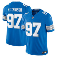Detroit Lions Aidan Hutchinson Nike Blue Team Vapor F.U.S.E. Stitched Limited Jersey