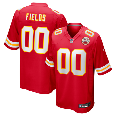 Kansas City Chiefs Justin Fields Nike Red Game Jersey