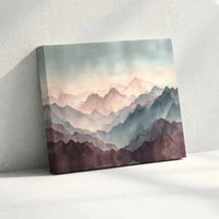 Watercolor Mountain Printable Wall Art | Digital Download | Horizontal Printable Home Decor