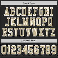 Custom Black Vegas Gold-White Mesh Authentic Football Jersey