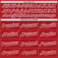 Custom Red Red-White Authentic Baseball Jersey