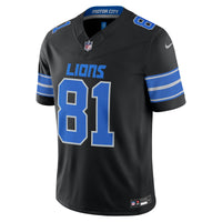 Detroit Lions Calvin Johnson Nike Black Alternate Vapor F.U.S.E. Stitched Retired Limited Jersey