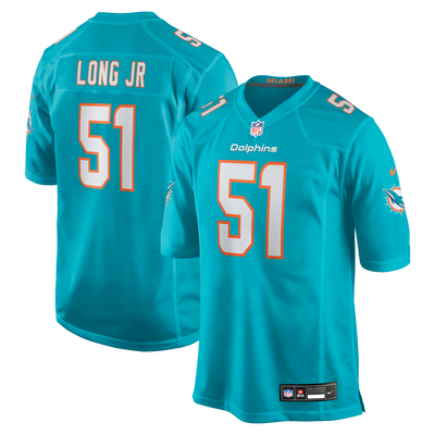Miami Dolphins David Long Jr. Nike Aqua Game Jersey