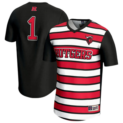 GameDay Greats #1 Black Rutgers Scarlet Knights Lightweight Soccer Fashion Jersey