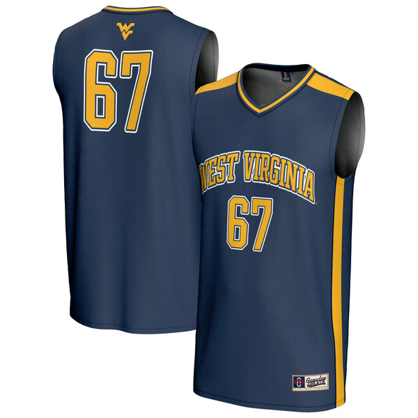 #67 West Virginia Mountaineers GameDay Greats Lightweight Basketball Jersey - Navy
