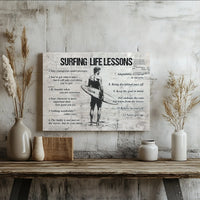 Surfing Life Lessons Printable Wall Art | Digital Download | Horizontal Printable Home Decor