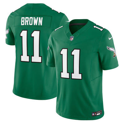 Philadelphia Eagles A.J. Brown Nike Kelly Green Vapor F.U.S.E. Limited Jersey