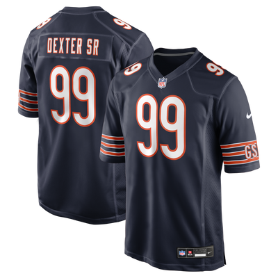 Chicago Bears Gervon Dexter Sr. Nike Navy Game Jersey