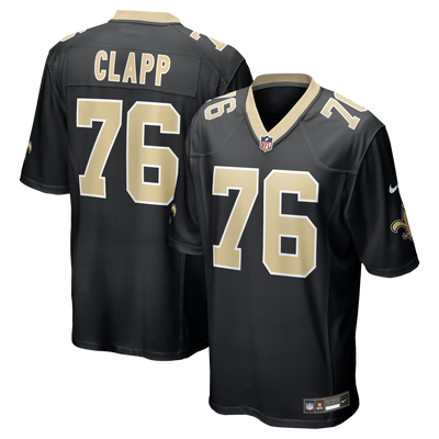 New Orleans Saints Will Clapp Nike Black Team Game Jersey