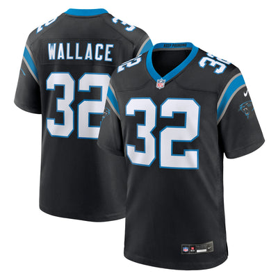 Carolina Panthers Trevin Wallace Nike Black Team Game Jersey