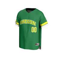 Oregon Ducks GameDay Greats Personalized Collegiate Baseball Fashion Jersey - Green