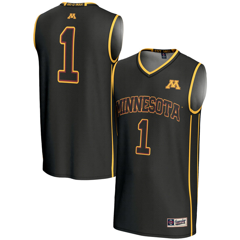 #1 Minnesota Golden Gophers GameDay Greats Lightweight Basketball Jersey - Black