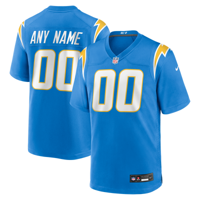 Los Angeles Chargers Nike Powder Blue Custom Game Jersey