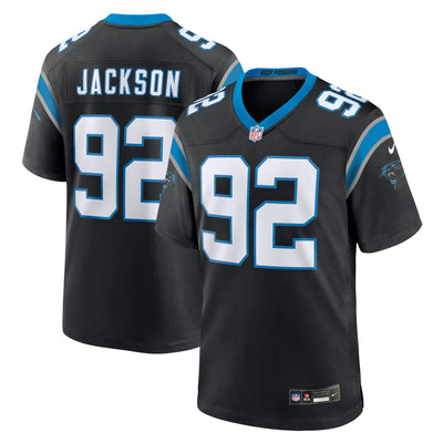 Carolina Panthers Cam Jackson Nike Black Team Game Jersey