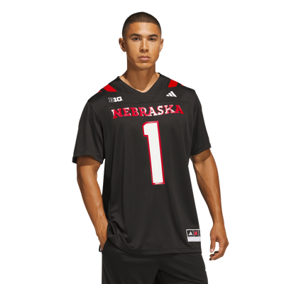 #1 Nebraska Huskers adidas Our Red Burns Brighter Premier Strategy Jersey - Black