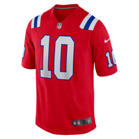 New England Patriots Drake Maye Nike Red Player Game Jersey
