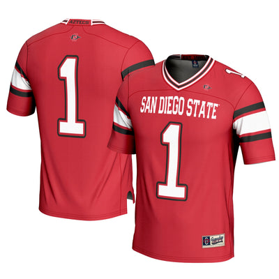 #1 San Diego State Aztecs GameDay Greats Football Jersey - Cardinal