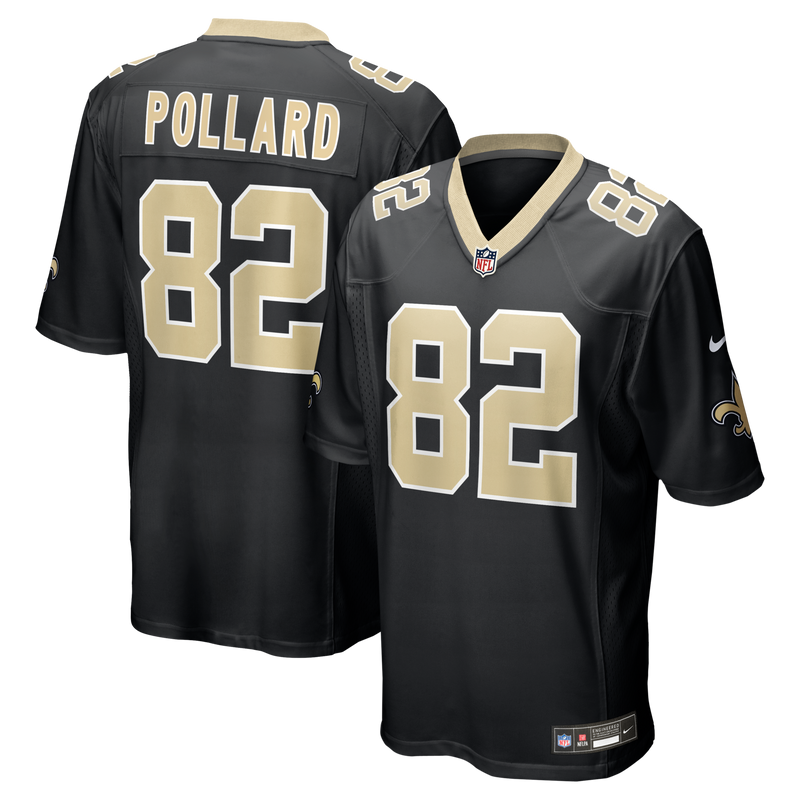 New Orleans Saints Bob Pollard Nike Black Game Retired Player Jersey